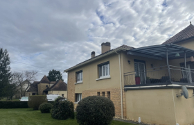 Pose de gouttière en alu au Bugue